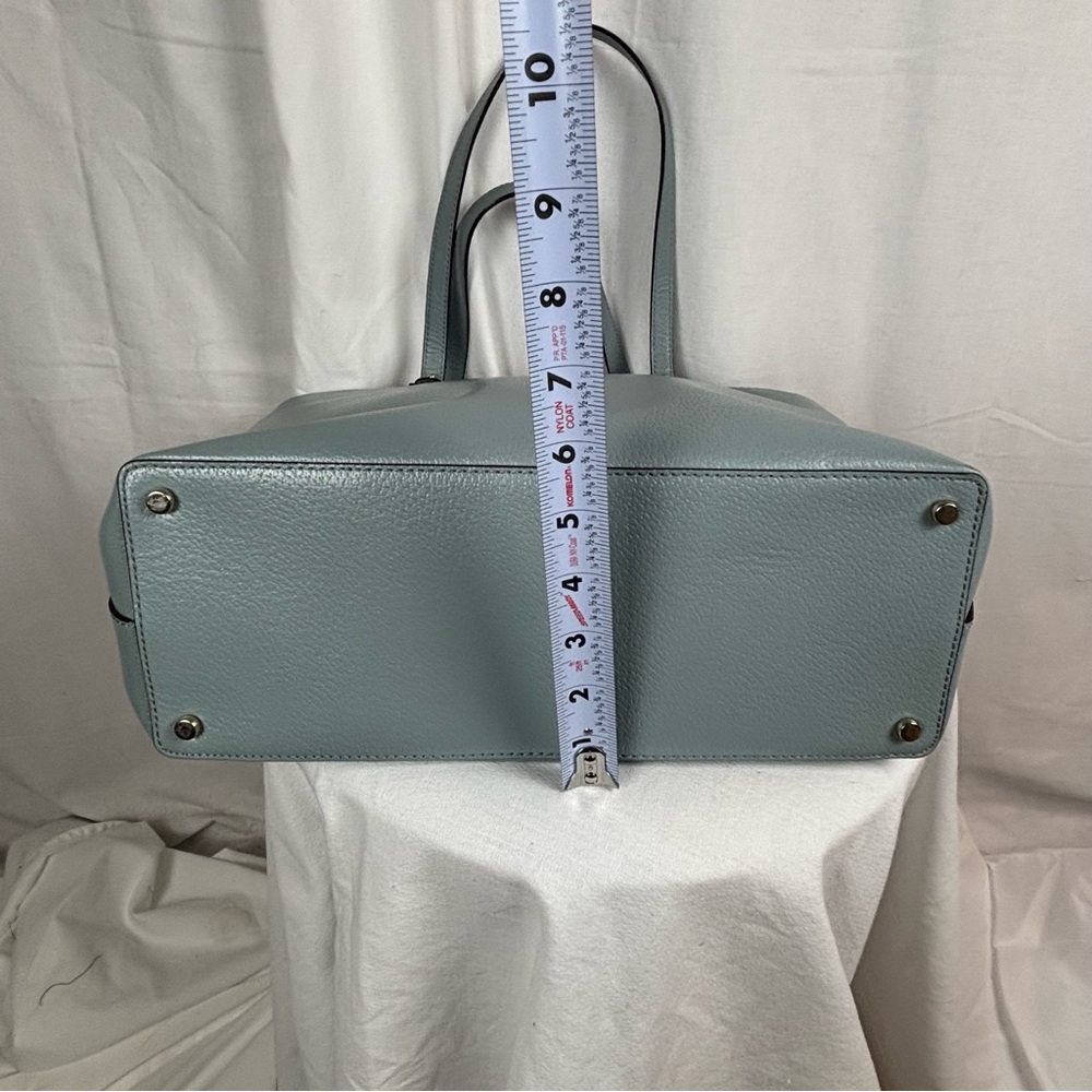 Kate Spade New Yorker Sawyer Street Maxi Baby Blue Leather XL Tote  12” x 13”‎ - Picture 10 of 14